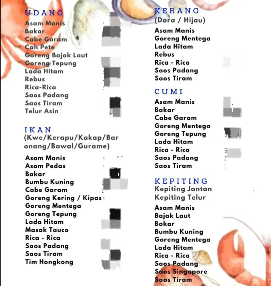 Menu seperti di foto ,harga nanya di DM baca detailnya