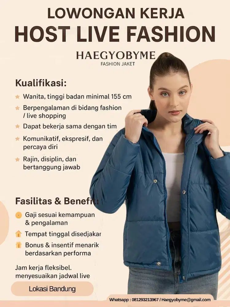 LOWONGAN KERJA HOSTLIVE FASHION HAEGYOBYME