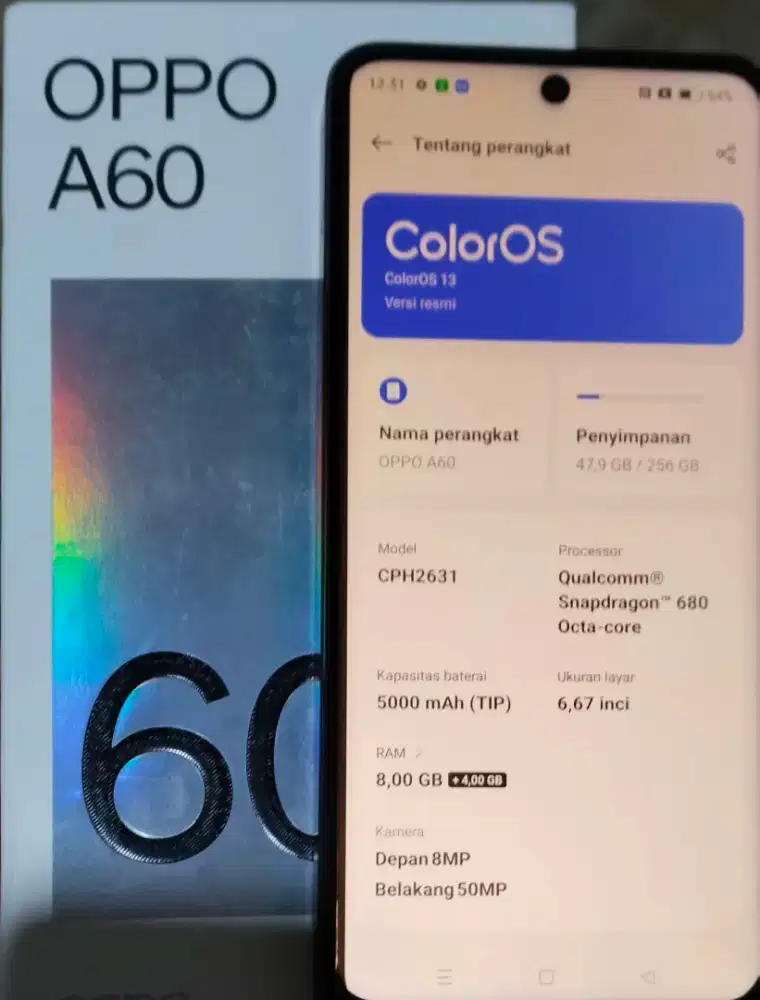 Oppo A60 8/256 Fulset