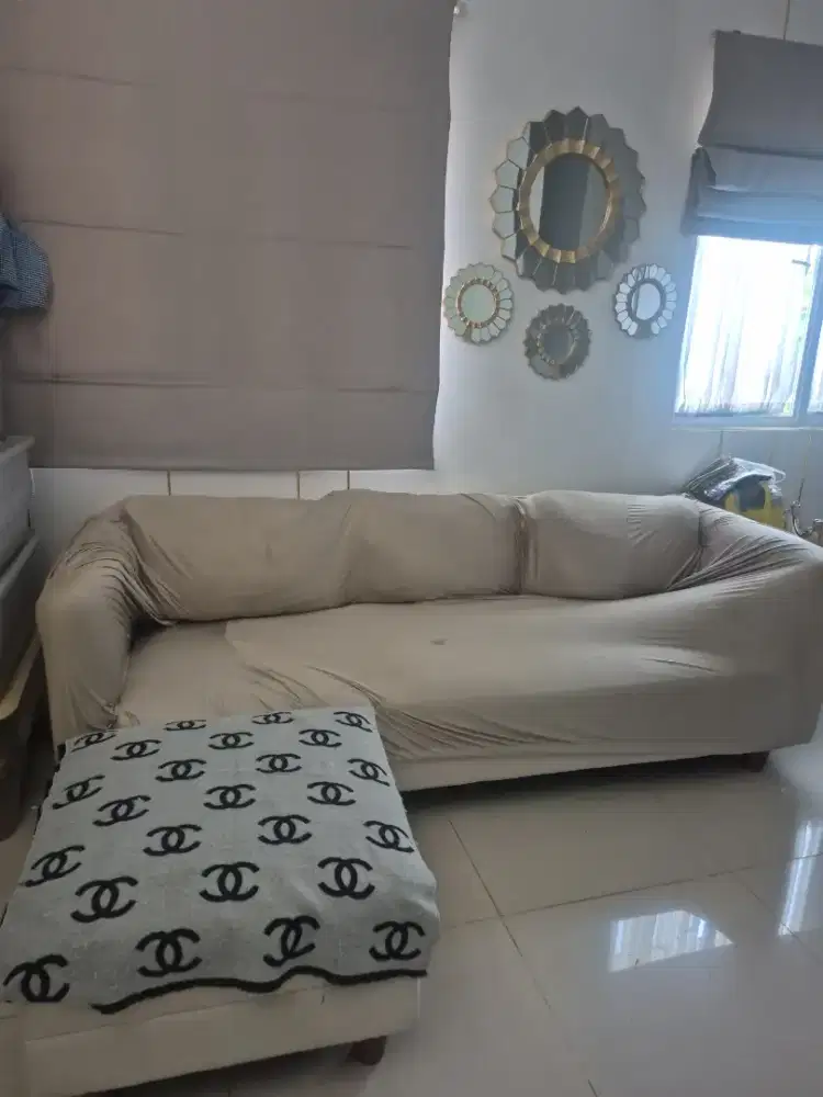 Sofa 3 seater plus sarung informa