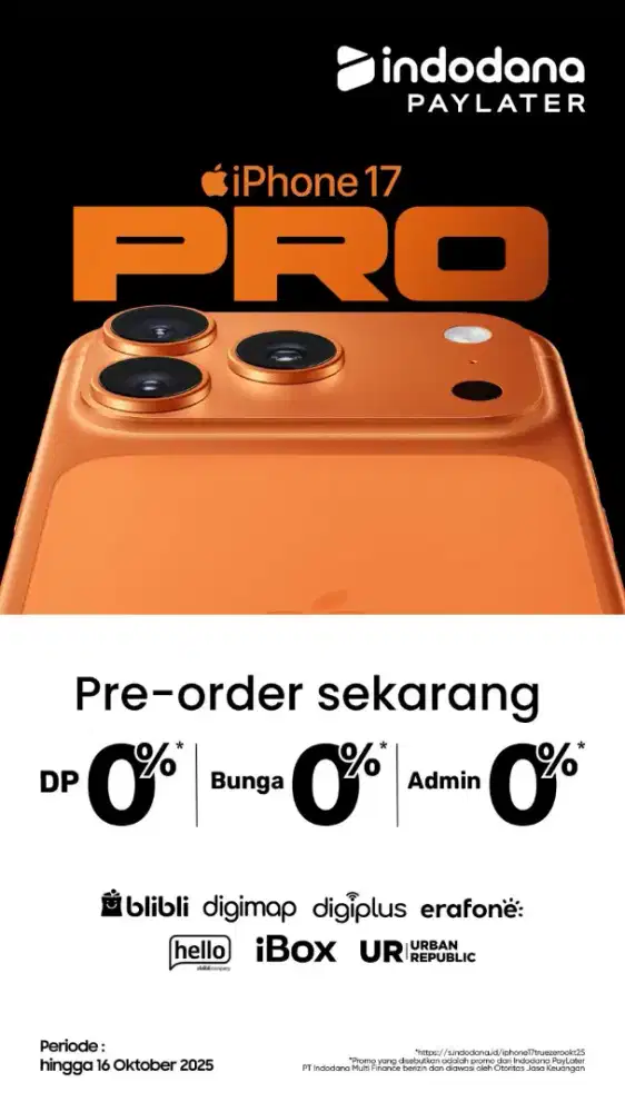 PO IPHONE 17 BISA KREDIT BUNGA 0%