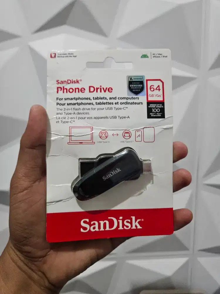 Flashdisk otg type-C sandisk phone drive 64gb