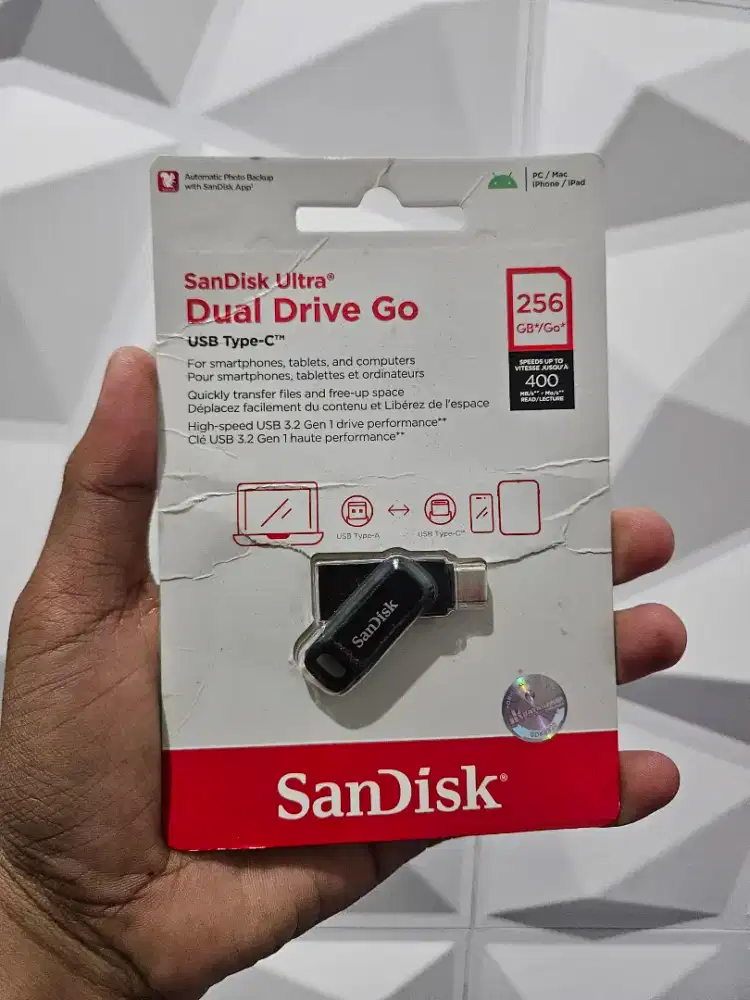 Flashdisk otg type-C 256gb sandisk dual drive