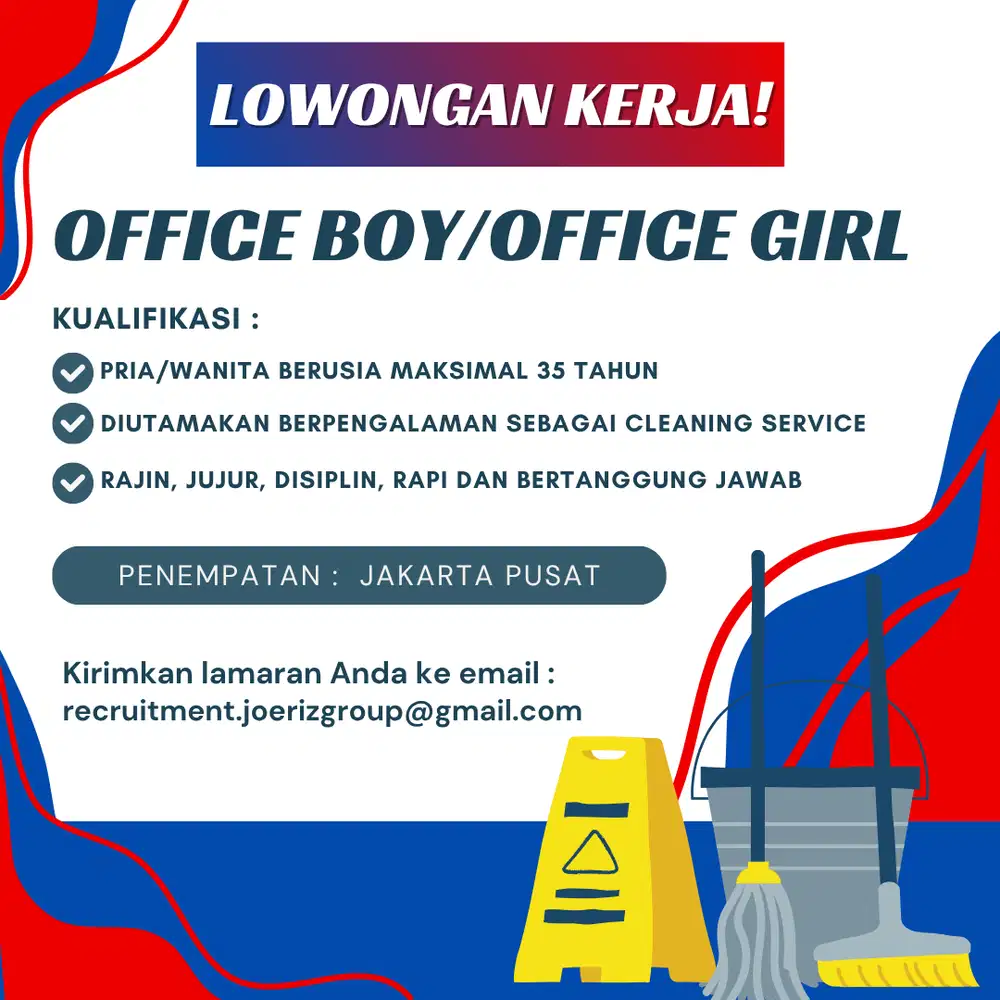 LOWONGAN KERJA CLEANING SERVICE