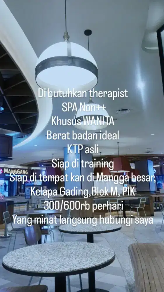 Di butuhkan therapist SPA