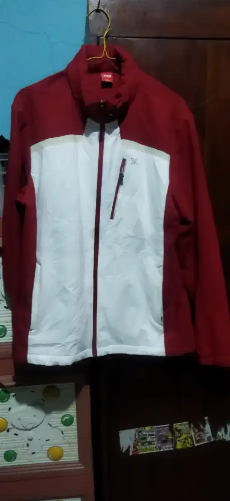 jaket running wrna merah-putih n jaket casual