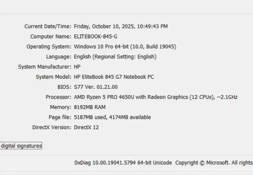 Jual Laptop Sultan Super Tangguh HP Elitebook 845 G7 S77 [SSD]