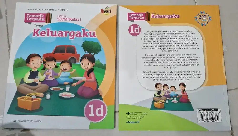 Tematik Terpadu Kelas 1 Tema : Keluargaku (1D)