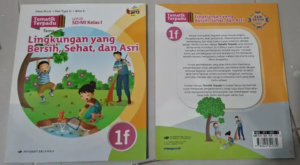 Tematik Terpadu Kelas 1 Tema Lingkungan yang Bersih,Sehat & Asri (1F)