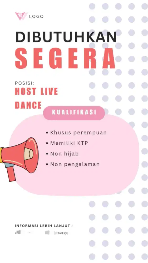 LOWONGAN HOST LIVE