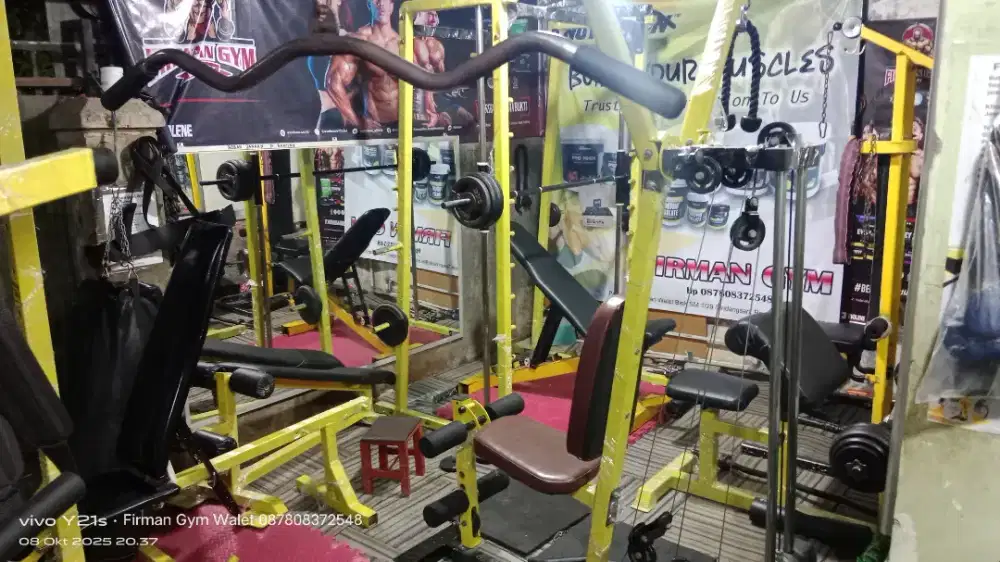 Jual alat gym komplit borongan siap usaha kondisi msh gres