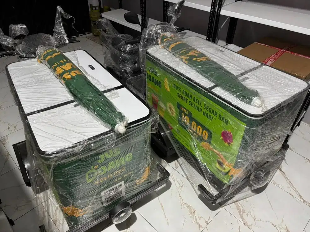DIJUAL GEROBAK SEPEDA LISTRIK BARU - COCOK UNTUK USAHA KOPI KELILING