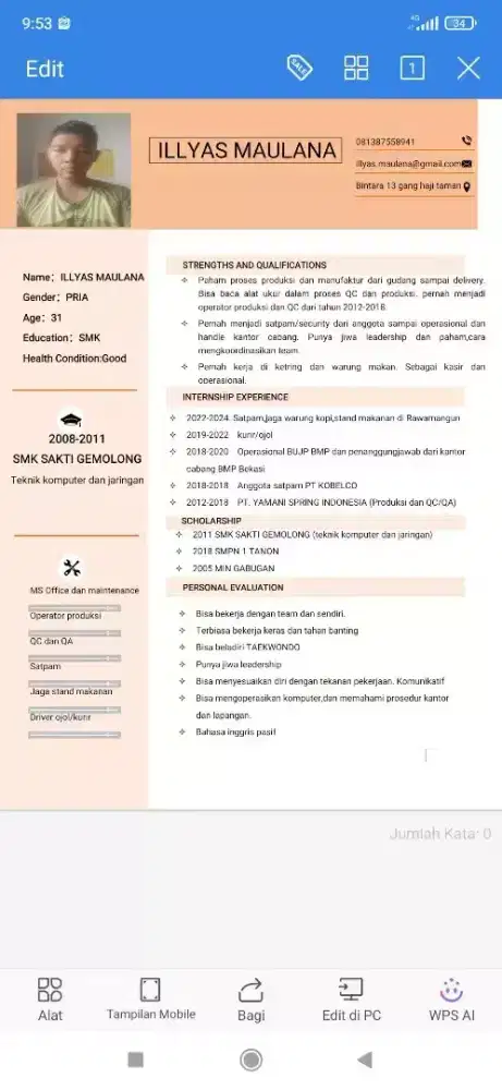 Saya cari pekerjaan halal