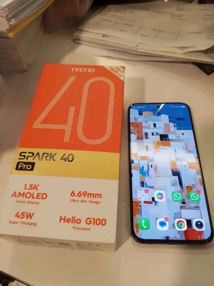 Tecno Spark 40 pro Like New Ram 8/128GB HP tertipis 6.69 mm