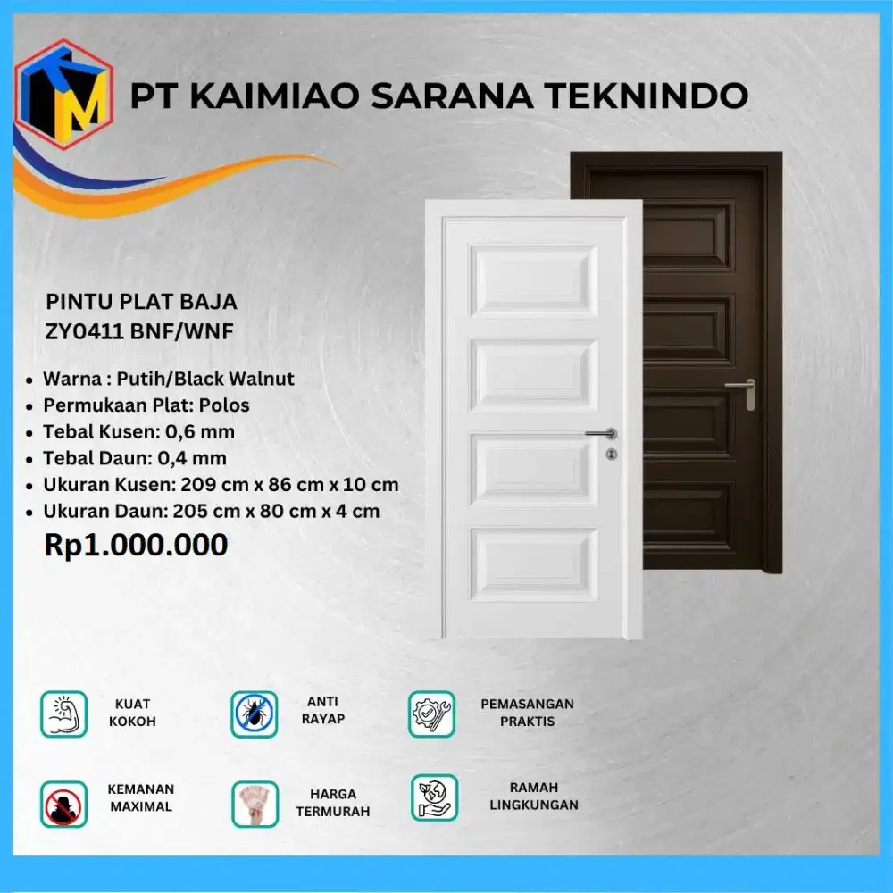 PINTU PLAT BAJA MINIMALIS MODERN
