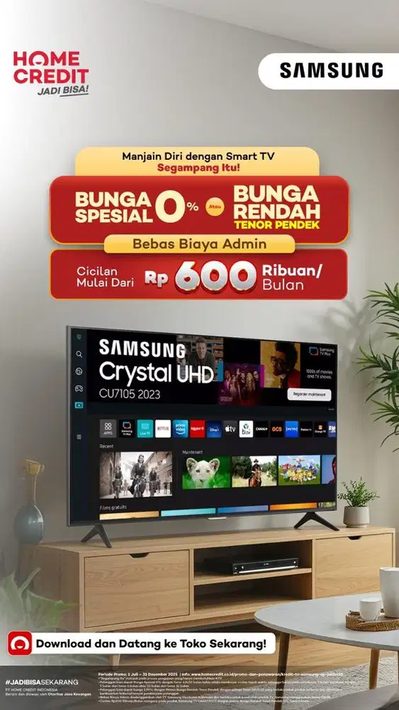 Promo tv samsung diskon 20% dp0 bunga 0%