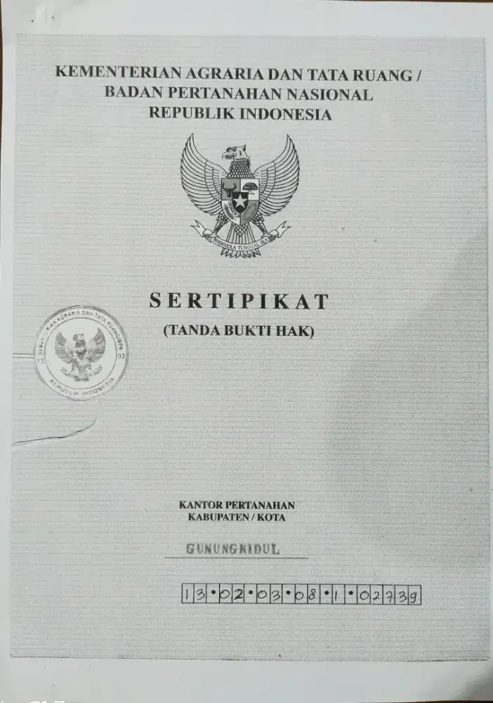 Jual tanah SHM ada pohon jati dan akasia