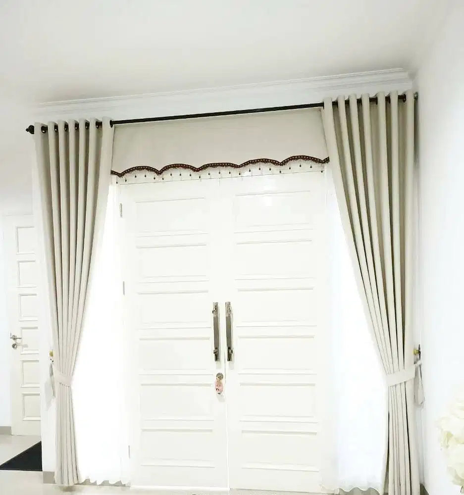 Jual Gorden Blackout Pasang Skat Klinik Hordeng Pintu Gordyn Vitrase