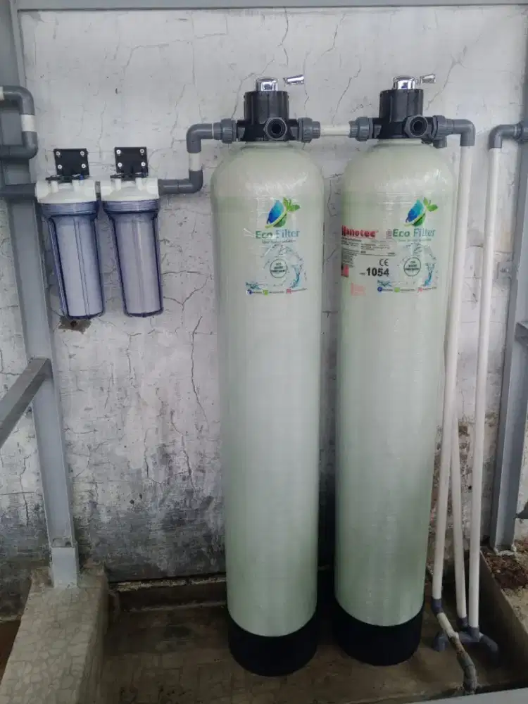 Filter air sumur yang berbau, berminyak dan berlumut
