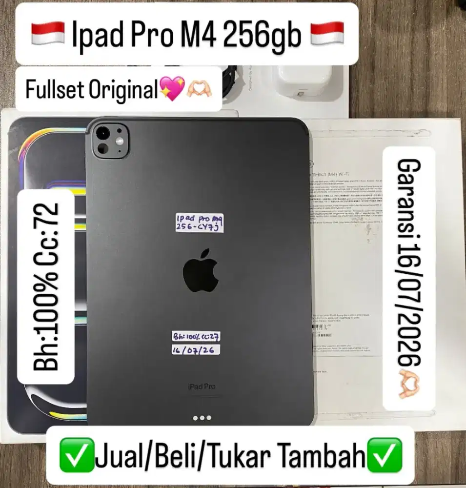 Ipad pro m4 256GB, bisa cicilan