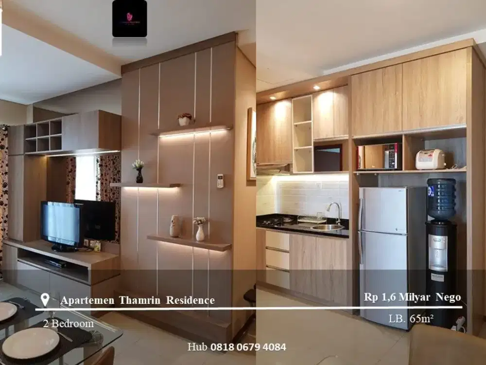 Dijual Apartement Thamrin Residence High Floor 2BR Full Furnished