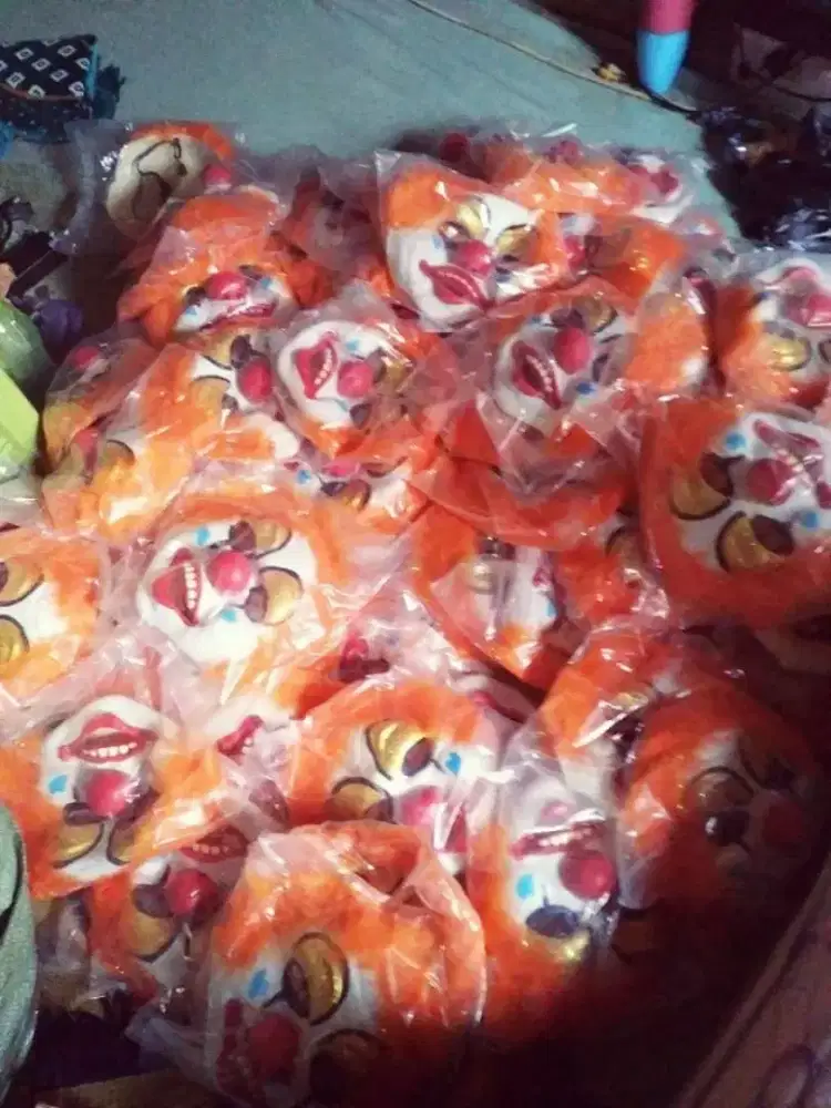 Topeng badut karet new sisa import kualitas ajib bukan abal abal