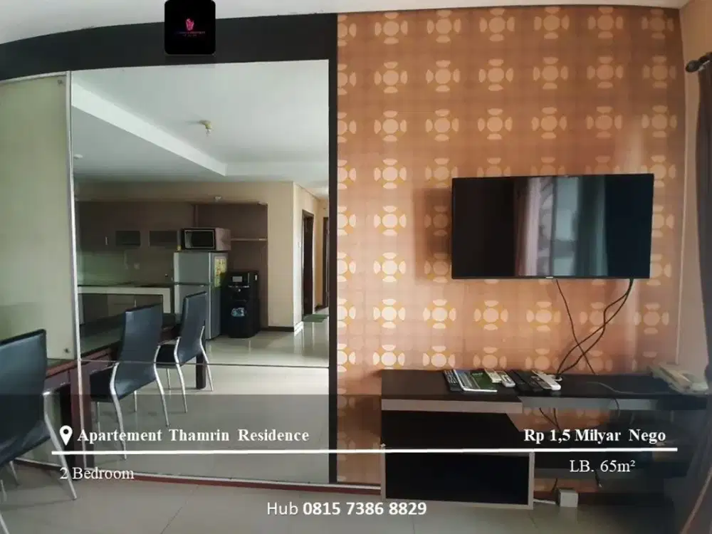 Dijual Apartement Thamrin Residence 2BR FF