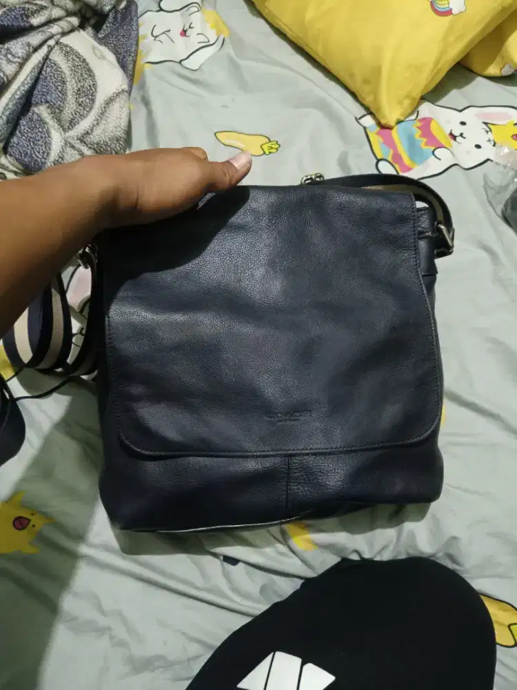 Tas Selempang Kulit Pria Coach Original Kondisi Second