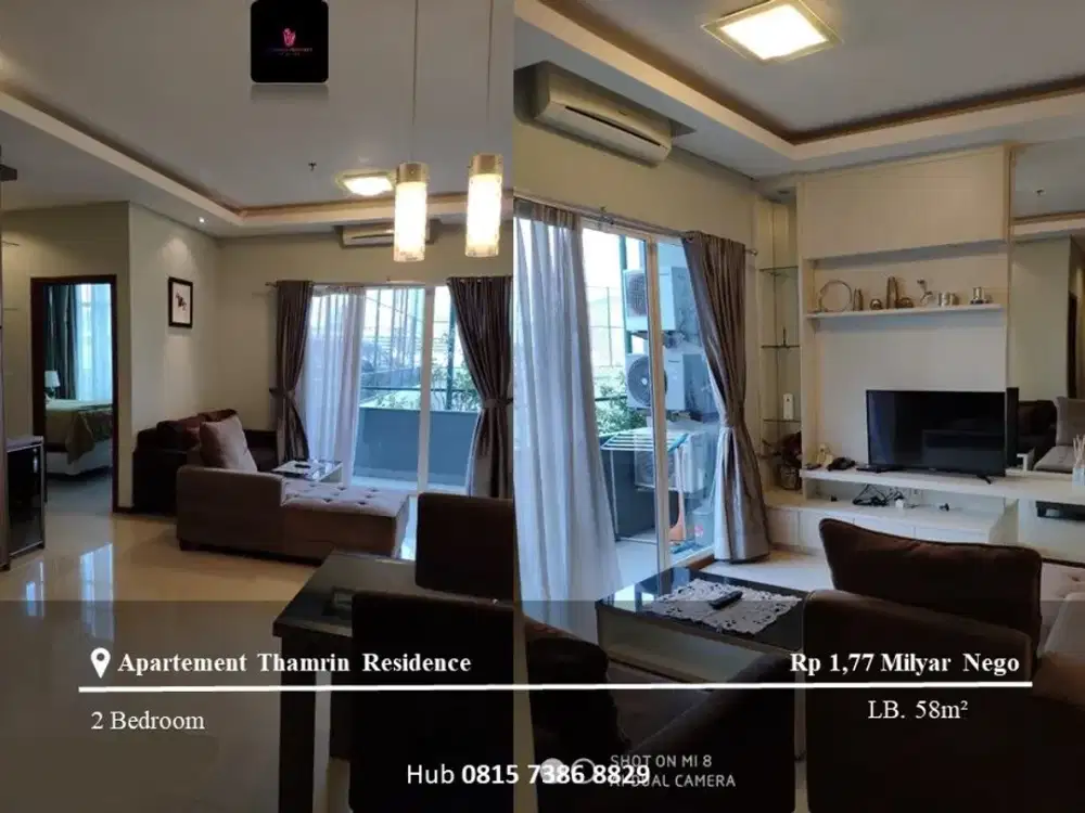 Dijual Apartement Thamrin Residence 2BR Full Furnished