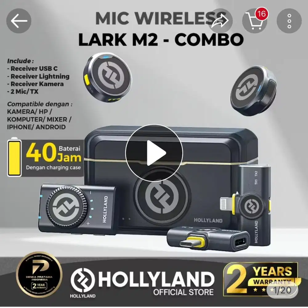 Mic wireless Hollyland lark M2