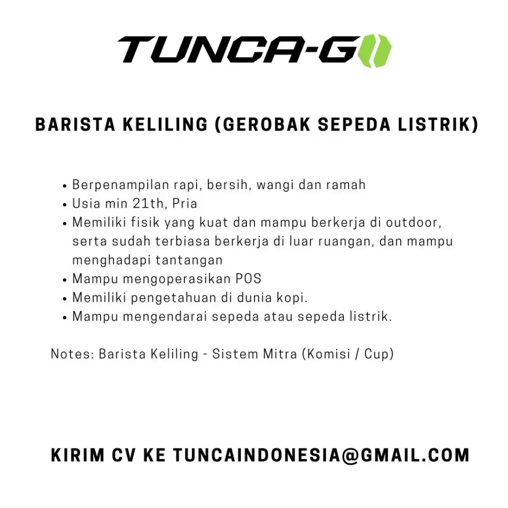 Barista Keliling (Gerobak Kopi Keliling)