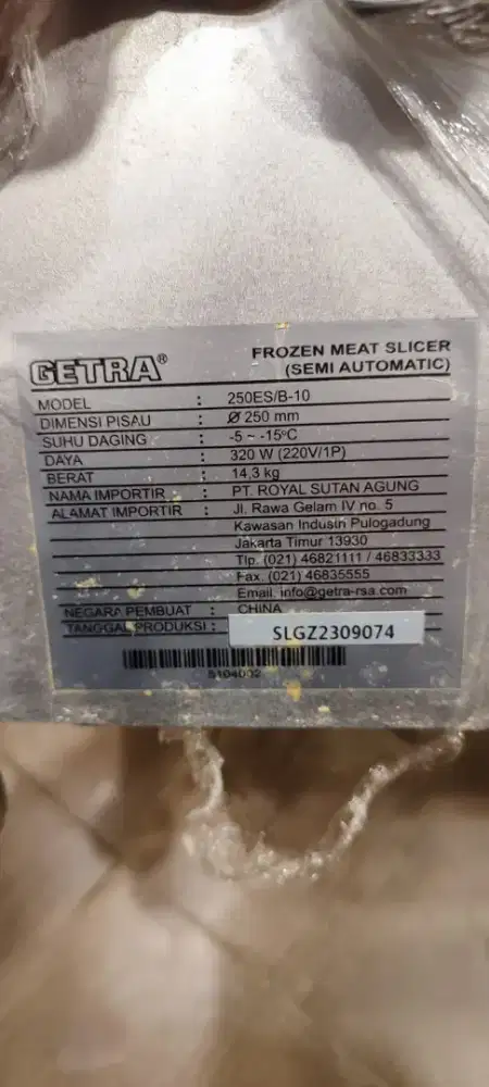 Mesin slice daging GETRA