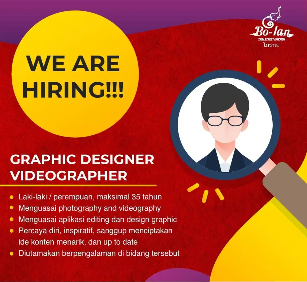 Dibuka loker Content Creator Specialist berlokasi di Alam Sutera.