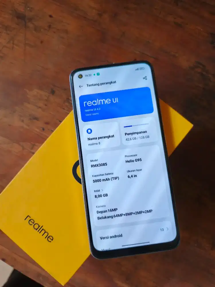 Realme 8 ram 8 internal 128