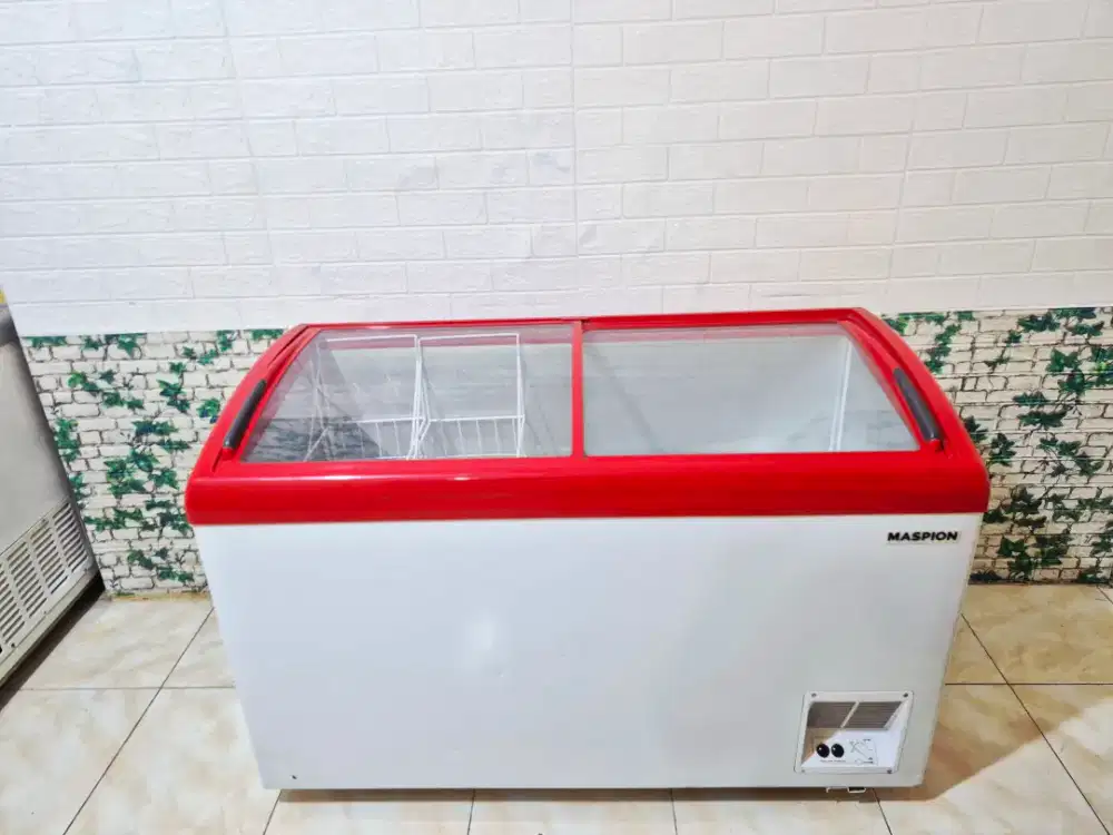 FREEZER MASPION 400L TERBARU LIKE NEW