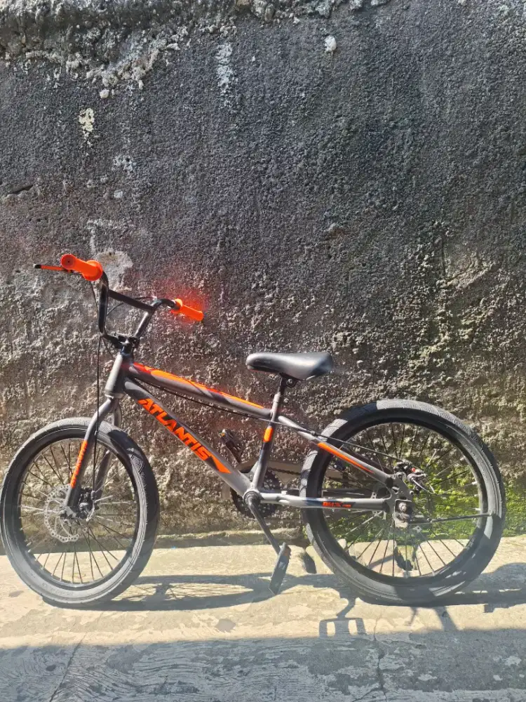 Sepeda Atlantis Surge Black Orange 20inch rem cakram mulusl