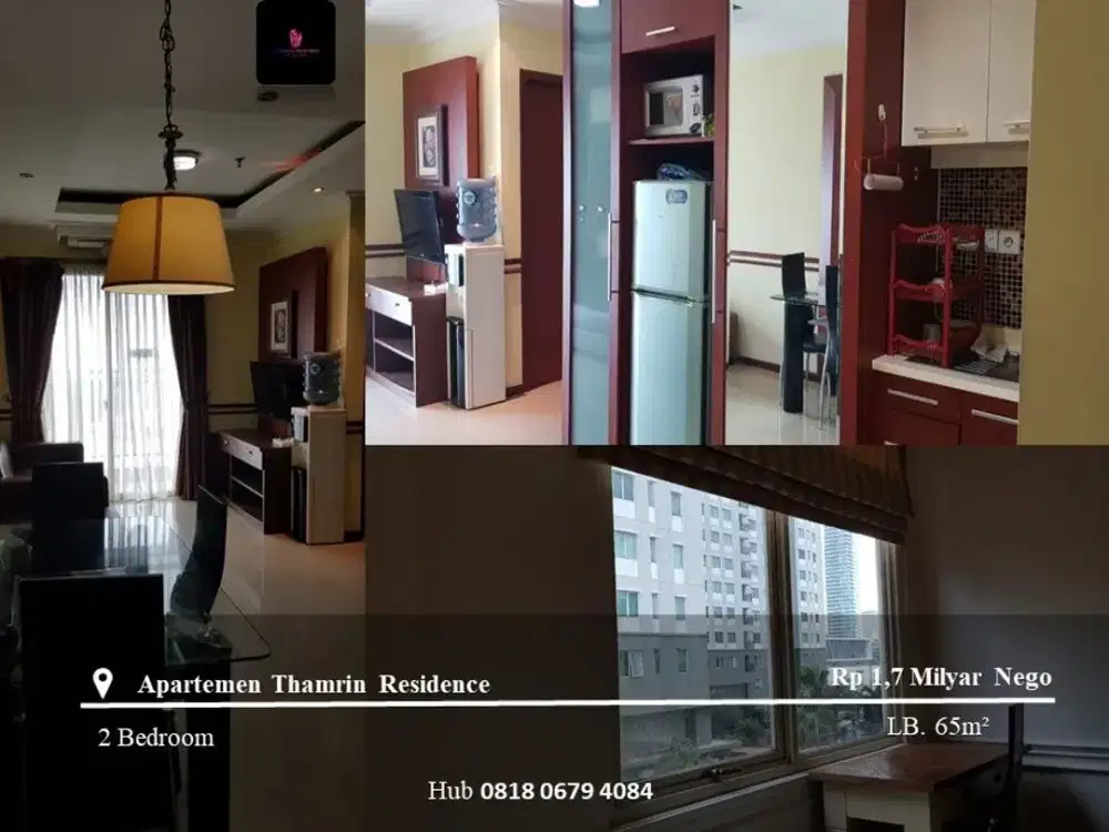 Dijual Dan Disewakan Apartement Thamrin Residence Low Floor 2BR Full Furnished