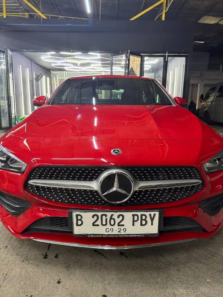 Mercedes-Benz CLA200 2019 Merah. KM 46rb, Servis Resmi, Pajak Panjang