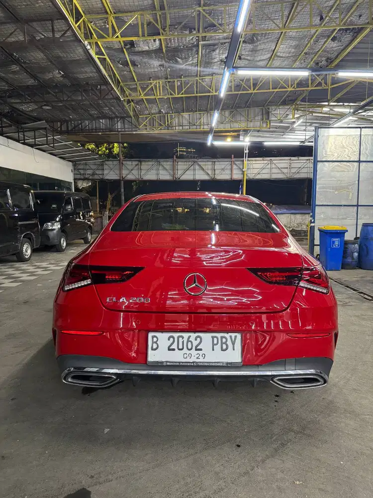 Mercedes-Benz CLA200 2019 Merah. KM 46rb, Servis Resmi, Pajak Panjang