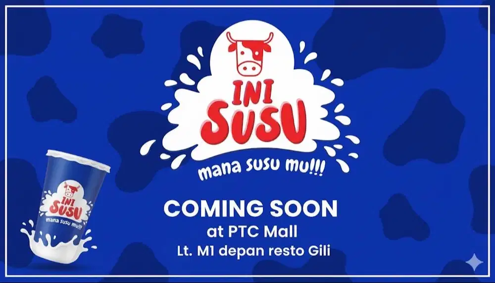karyawan tenant jaga booth ini susu