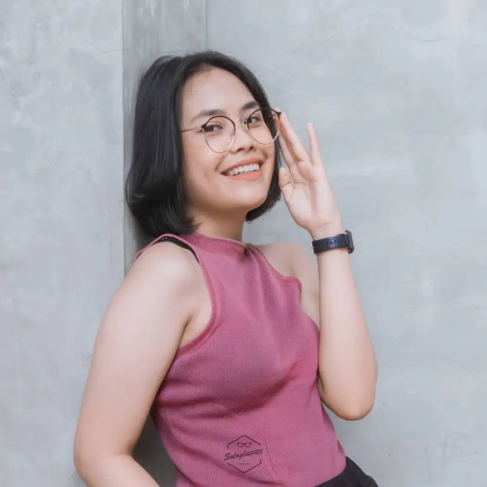 KACAMATA SEMI BULAT CLUBMASTER BESI - CASSIA 02