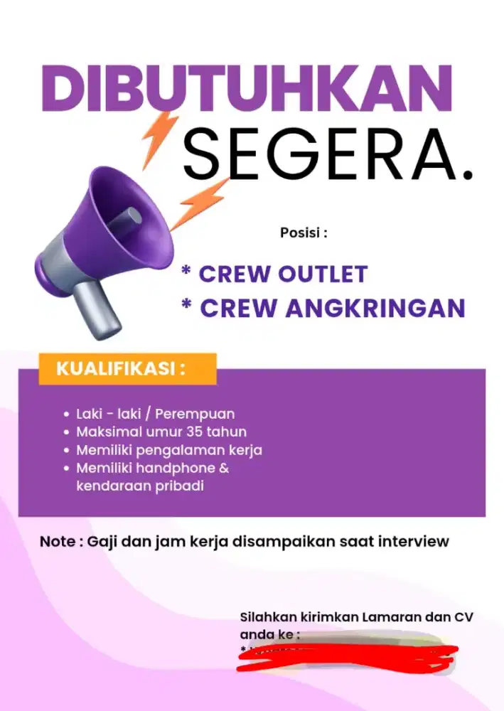 Crew outlet, crew angkringan