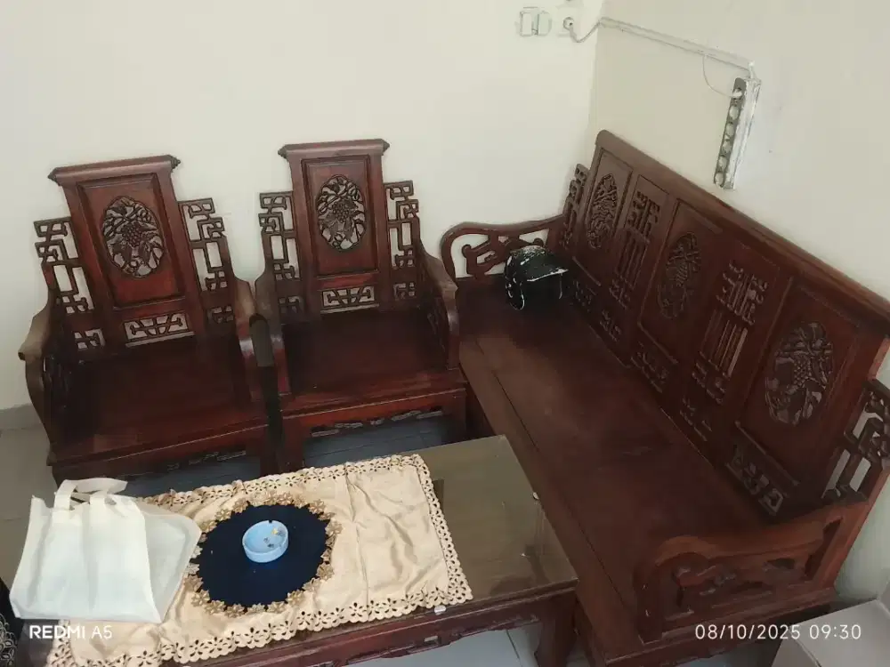 Bangku meja kayu jati asli