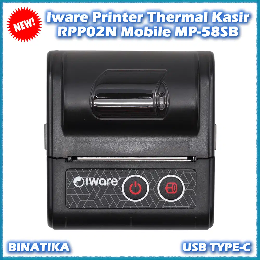 Iware Printer Thermal Printer Mini MP-58SB 58mm USB Type-C Bluetooth