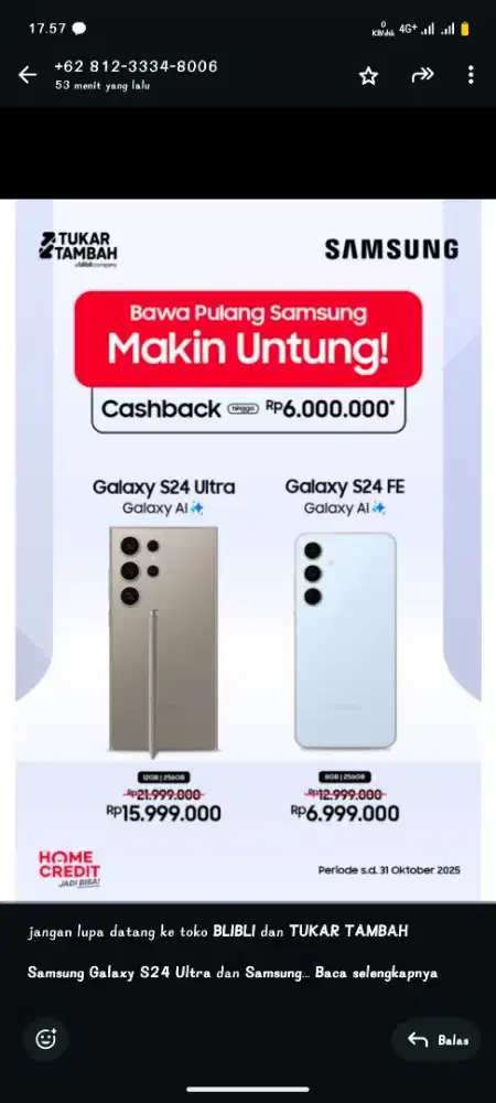 Promo cicilan home credit