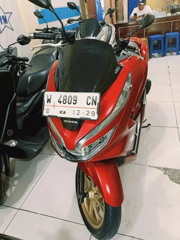 Warna merah DOFF HONDA PCX 150 2019 PLAT 2029 ISTIMEWA MULUS KM LOW