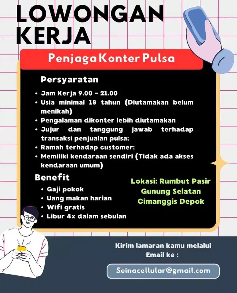 Lowongan kerja konter