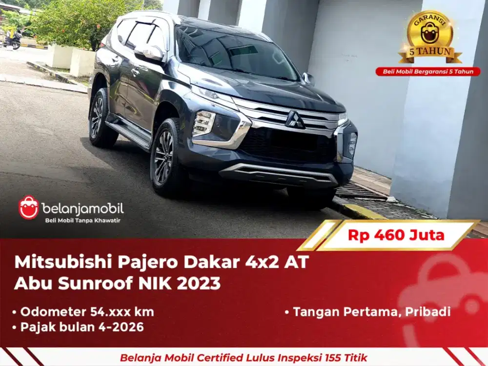 [ GARANSI 5TH ] Mitsubishi Pajero Dakar 4x2 AT Abu Sunroof 2023 2024