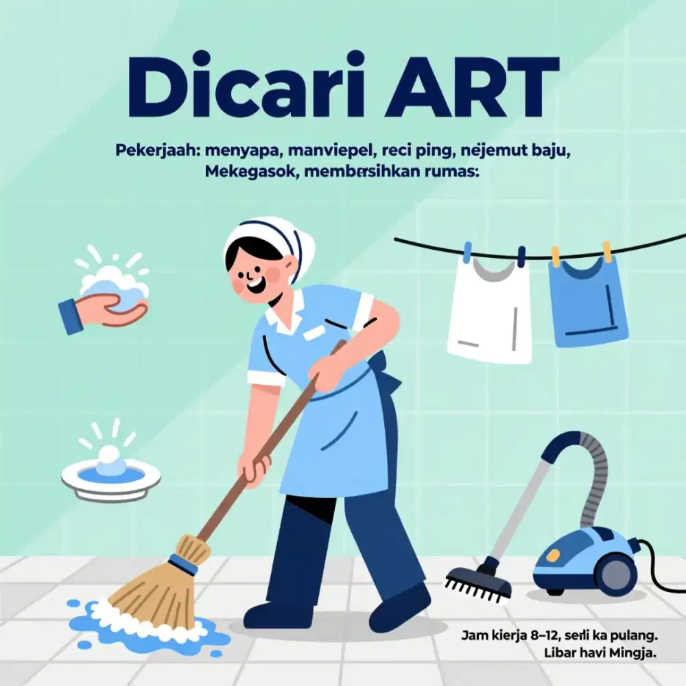 Dicari ART Pulang Pergi Pondok Ranggon (Segera)