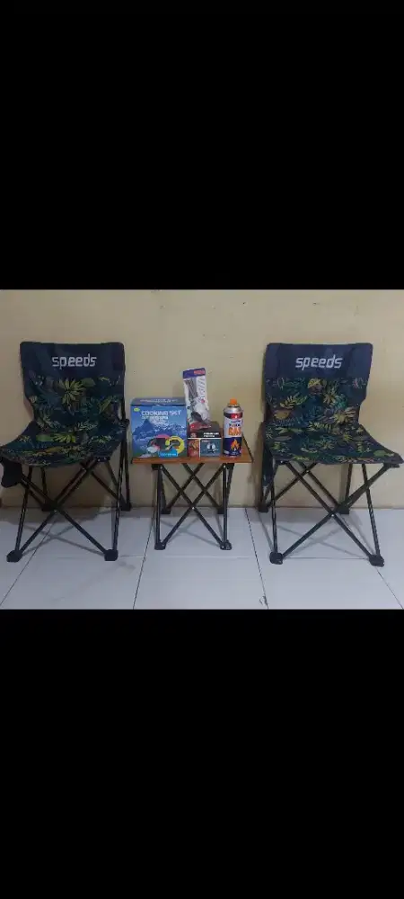 Kursi portabel camping satuset fullset